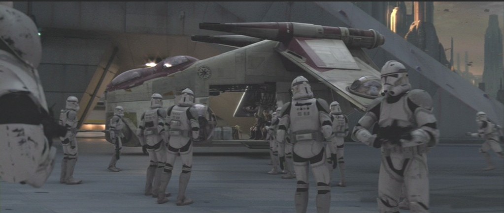 corsucant landing platform clones has grey armor