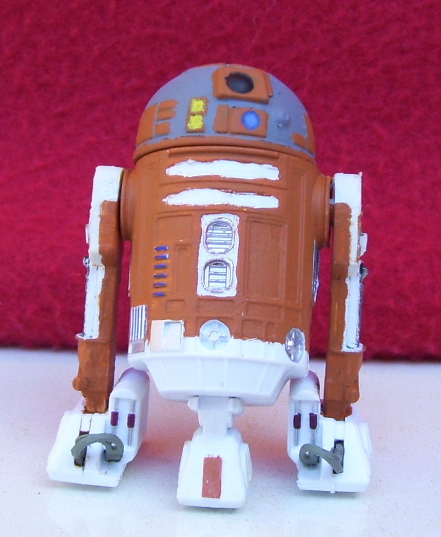 custom orange astrodroid unit figure front