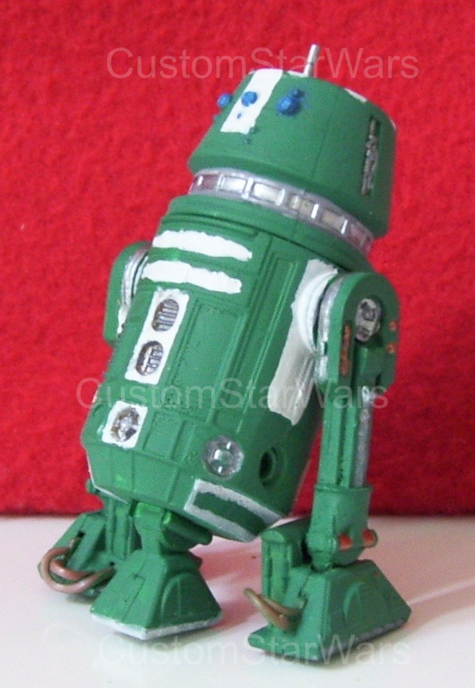 custom zöld R5-ös robot figura jobbról