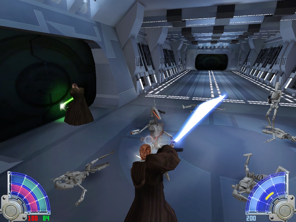 The coward Neimodians tried to keep the Jedi knights behind heavy seal doors