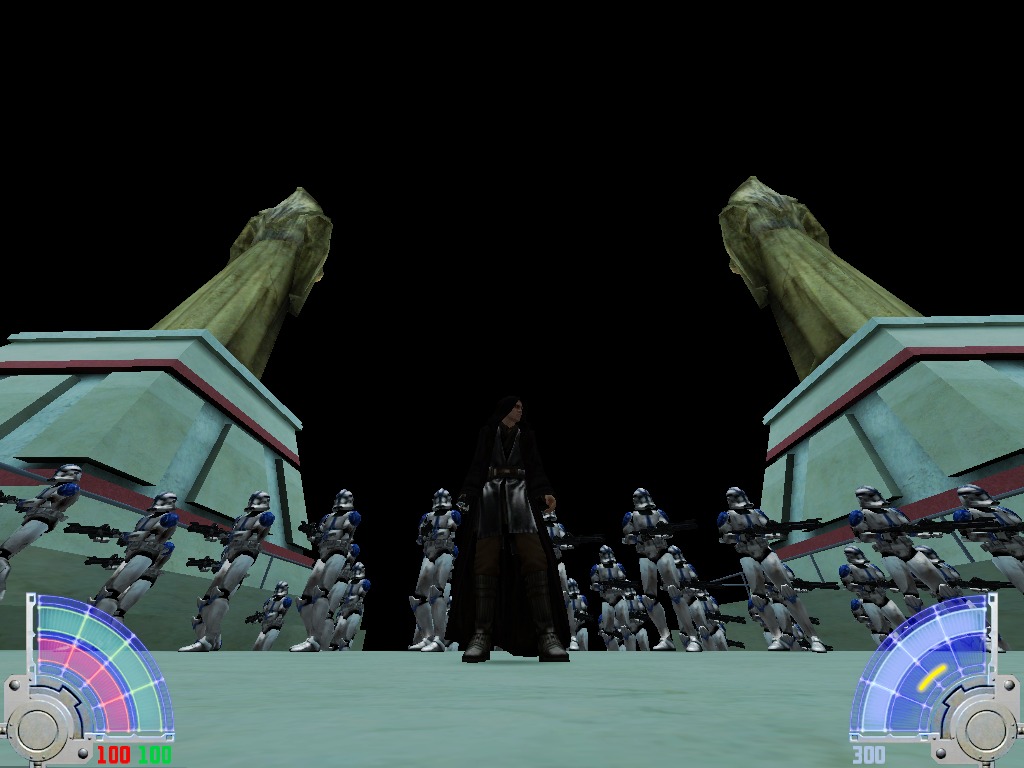Anakin leads the 501st clone legions into the Temple